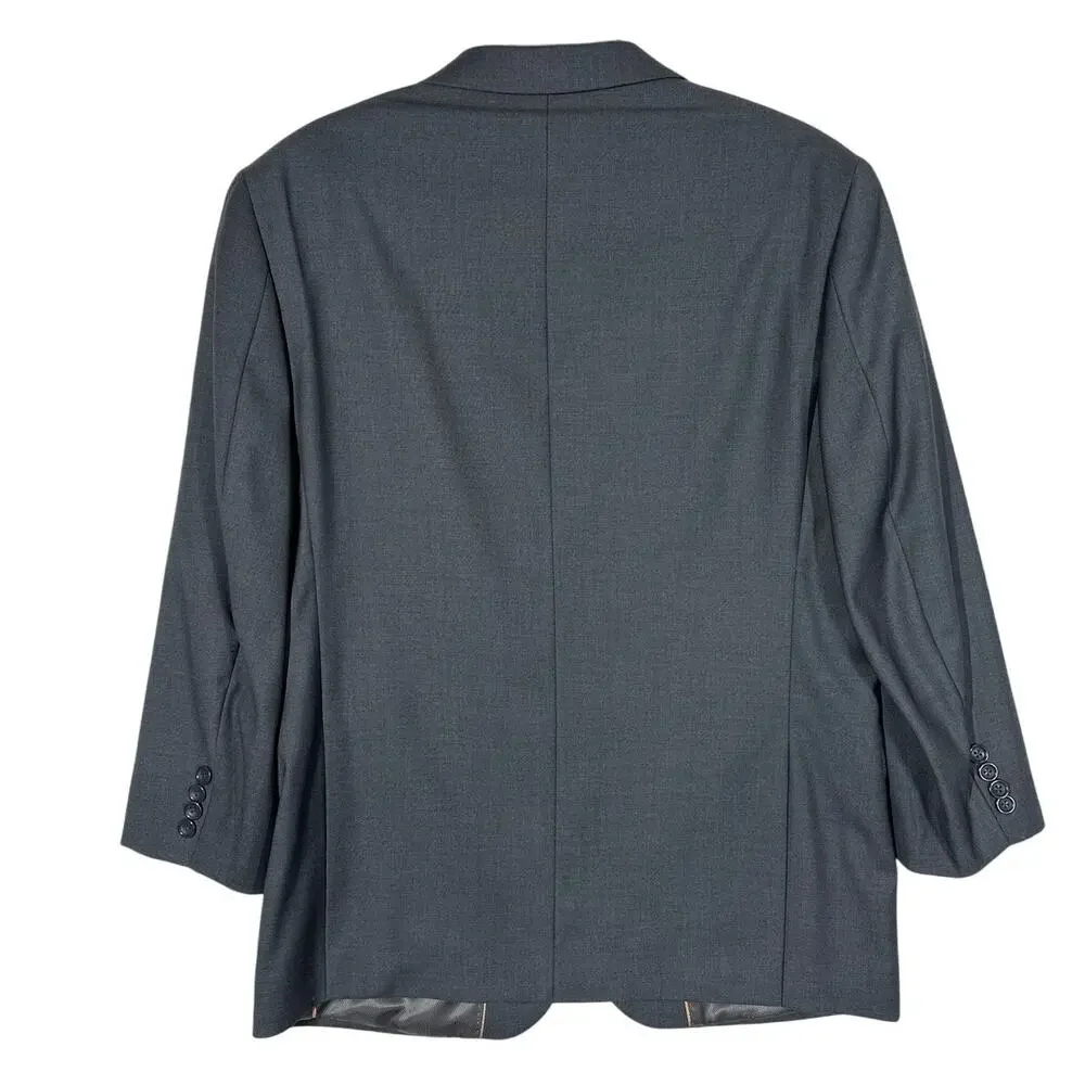 Caravelli Men's Suit Jacket Sport Coat Italy S60512N Oxford 2B 38S 32W Gray